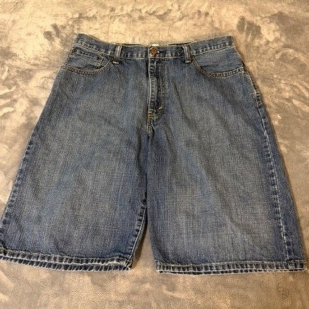 Levis 569 Loose Straight Denim Shorts Mens 36 Medium Wash Blue Baggy Jorts Y2K‎